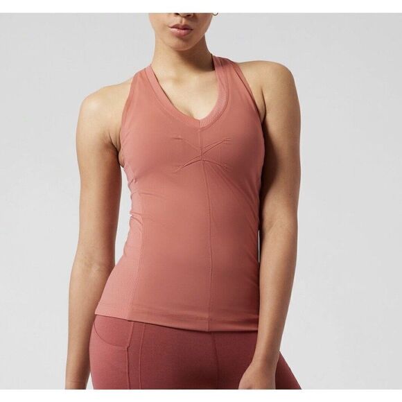 ATHLETA x Allyson Felix Womens Legend Tank NEW Sz XS Racerback Top Muted Red - Picture 1 of 15